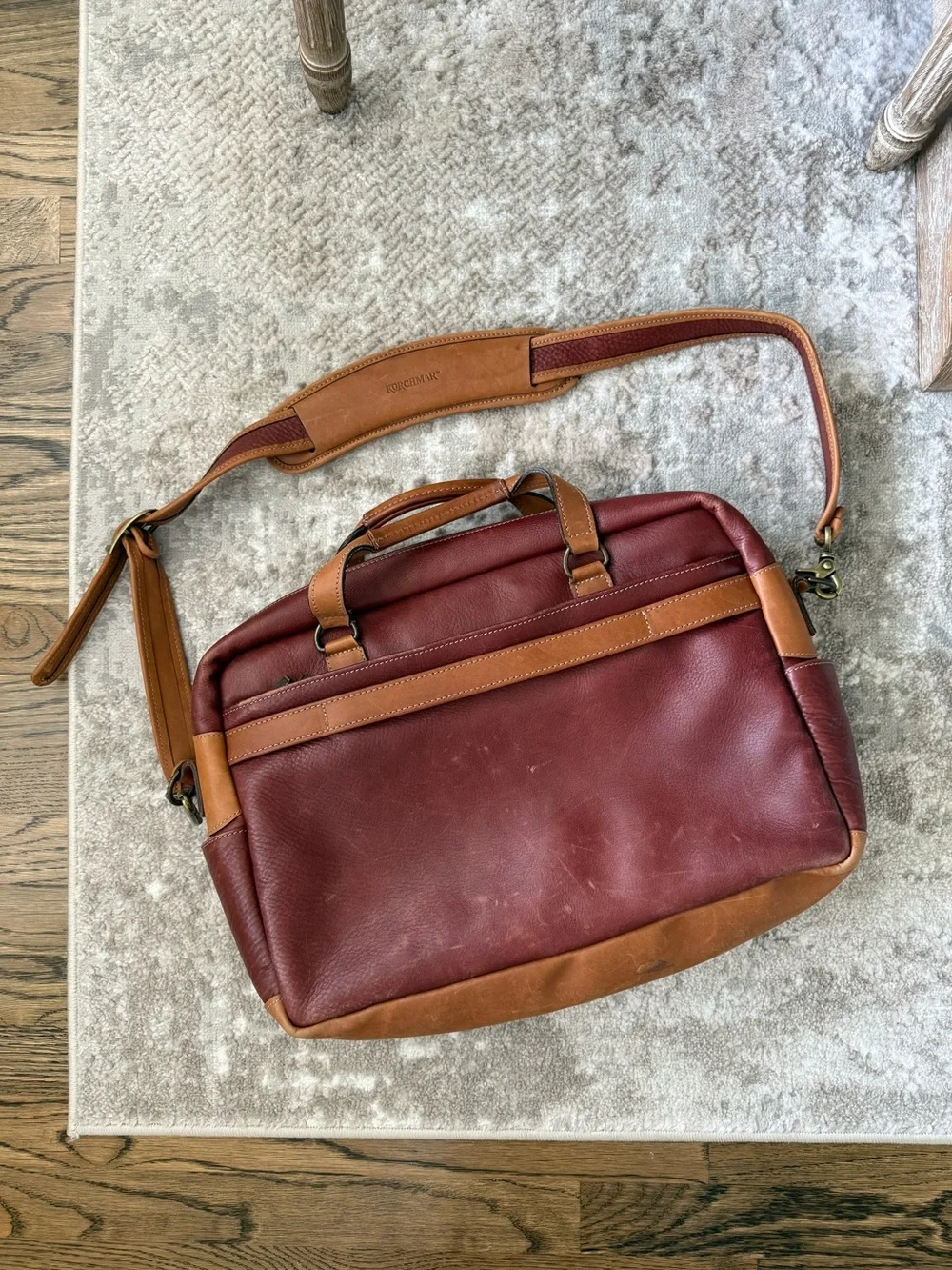 Korchmar Tan Leather Briefcase